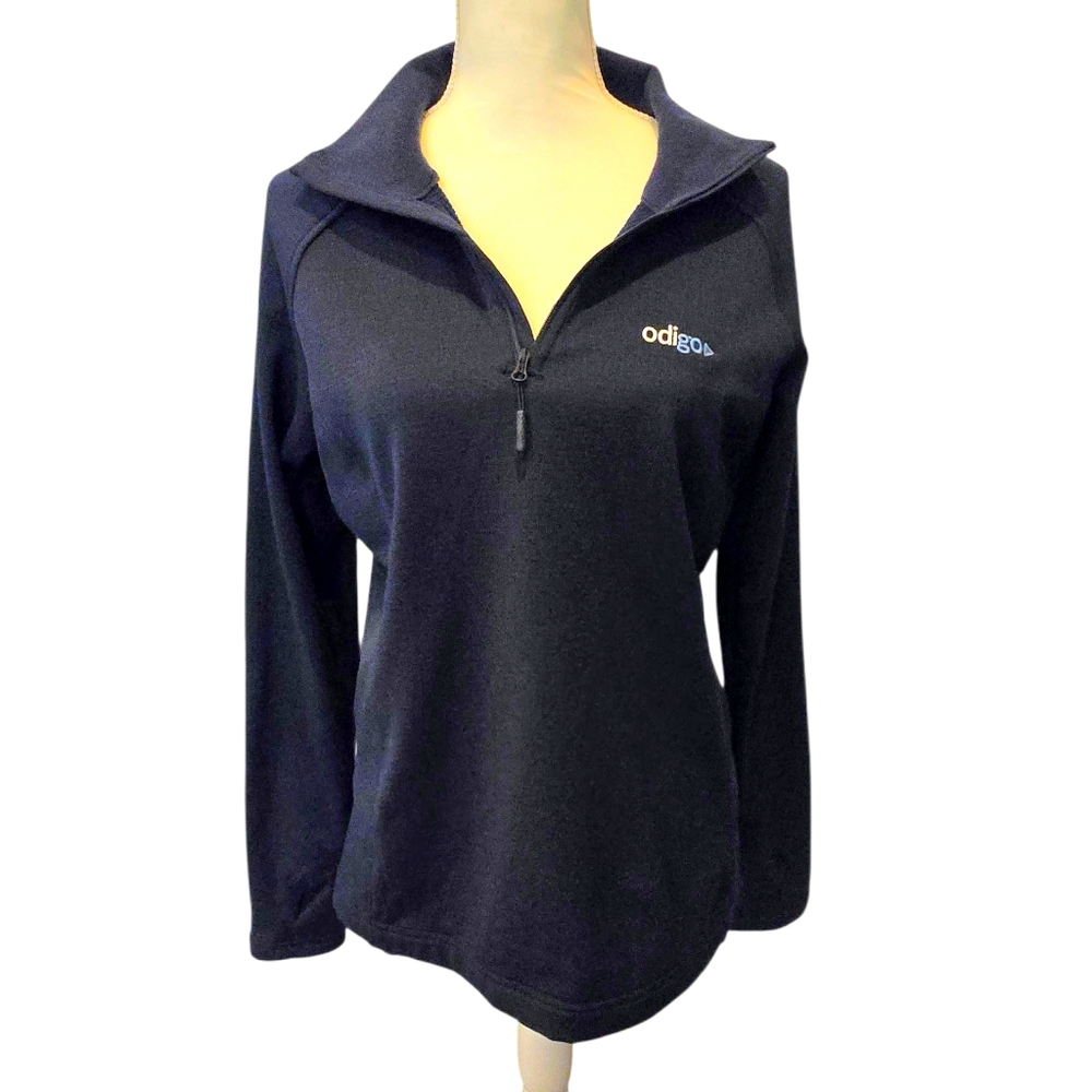 😁The North Face Women's Dark Blue Quarter-Zip Sweatshirt Size Medium